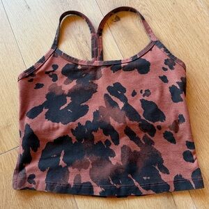 Beyond Yoga Spacedye Slim Racerback Cropped Tank - Cow Print